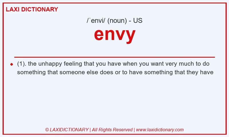 Definition envy in American English