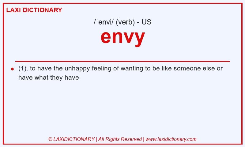 Definition envy in American English