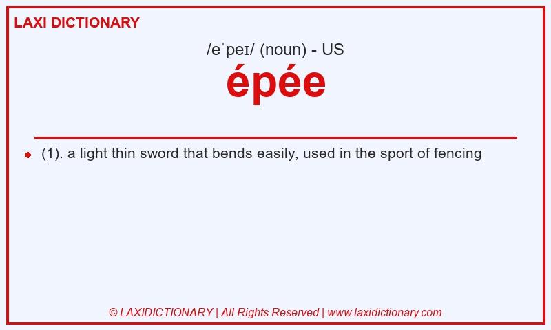 Definition épée in American English
