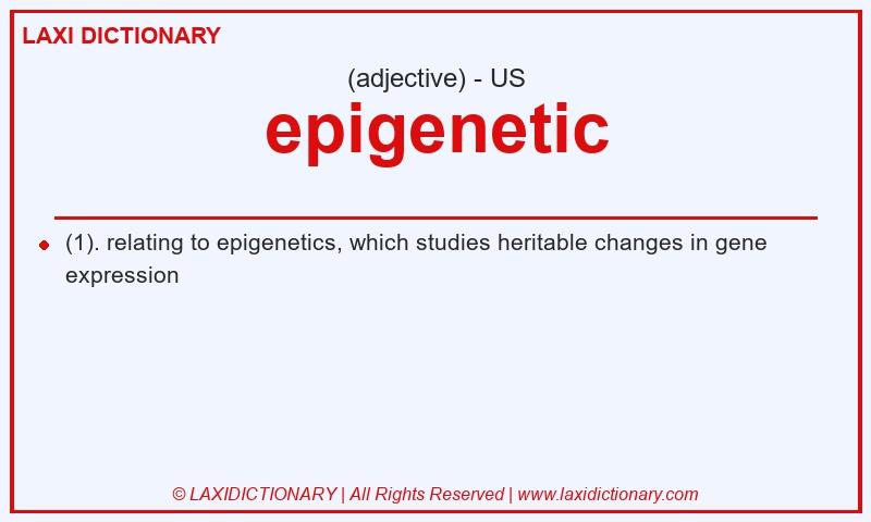 Definition epigenetic in American English