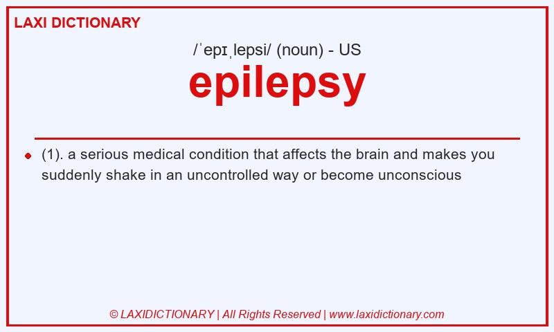 Definition epilepsy in American English