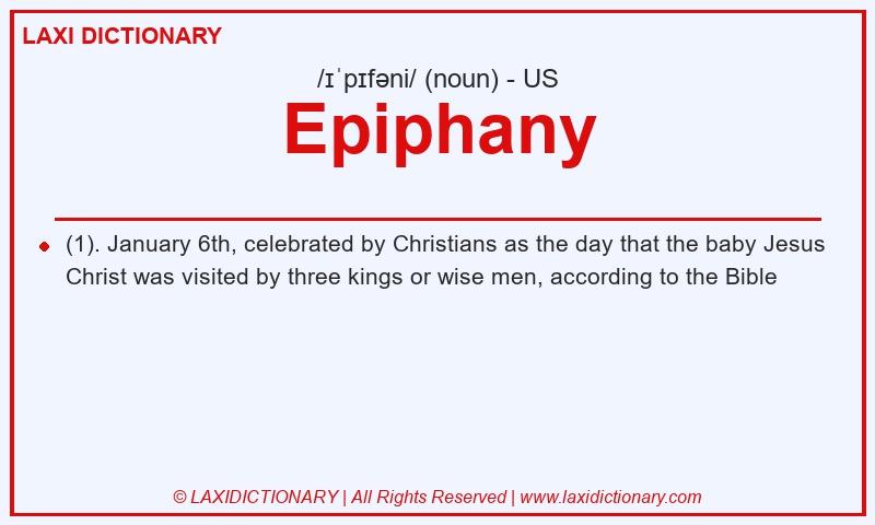 Definition Epiphany in American English