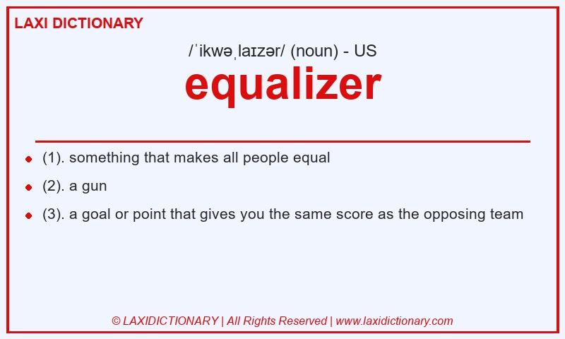 Definition equalizer in American English