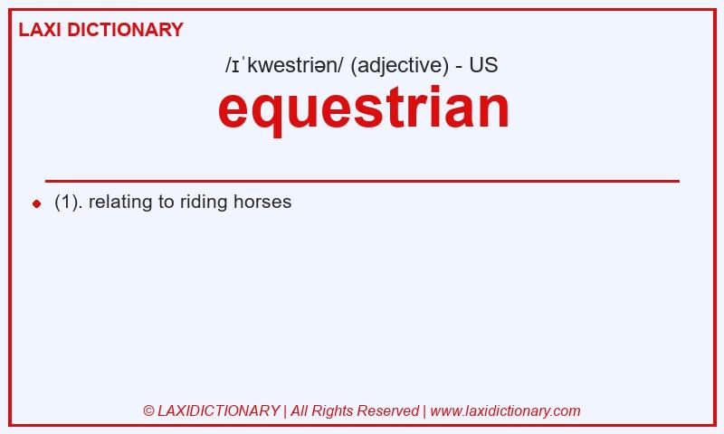 Definition equestrian in American English