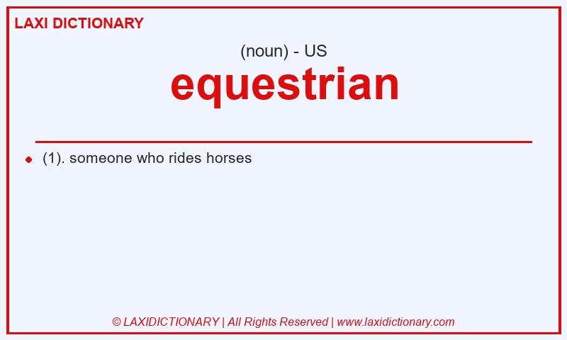 Definition equestrian in American English