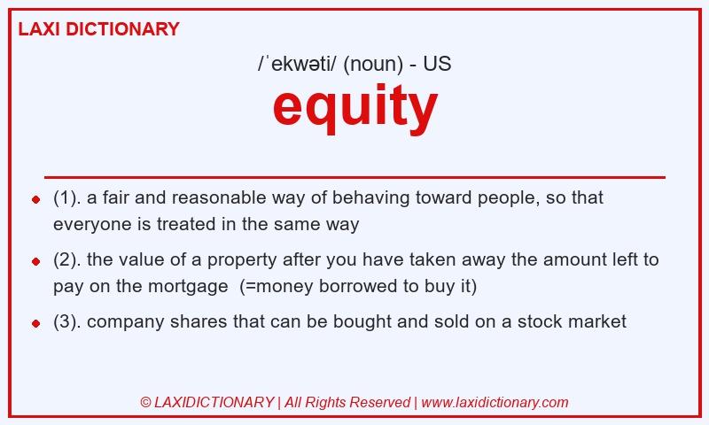 Definition equity in American English