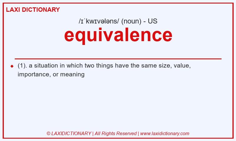 Definition equivalence in American English