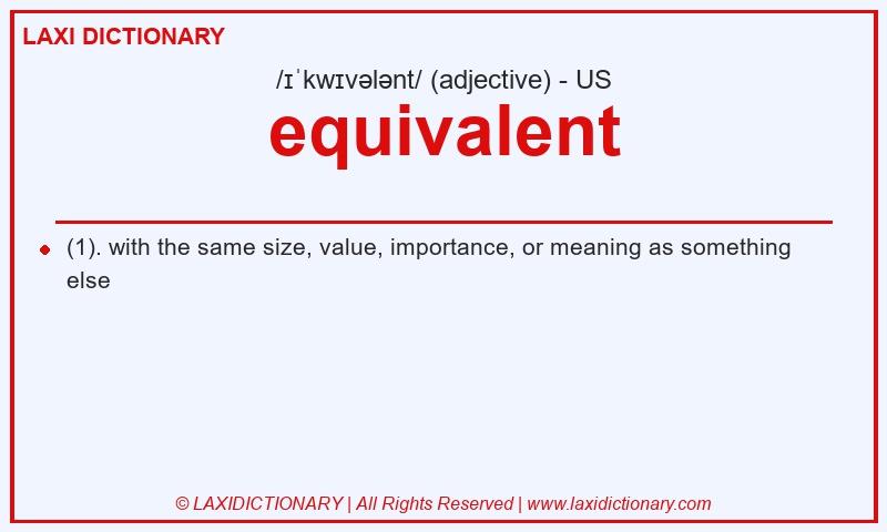 Definition equivalent in American English