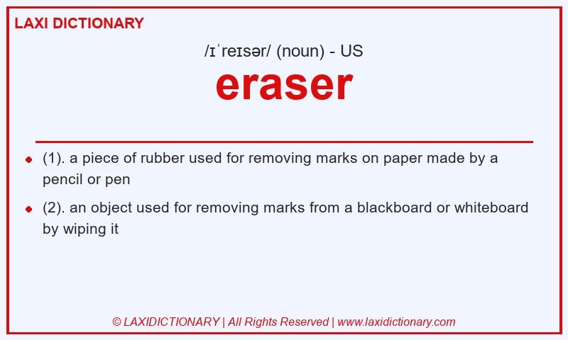 Definition eraser in American English