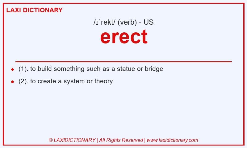 Definition erect in American English
