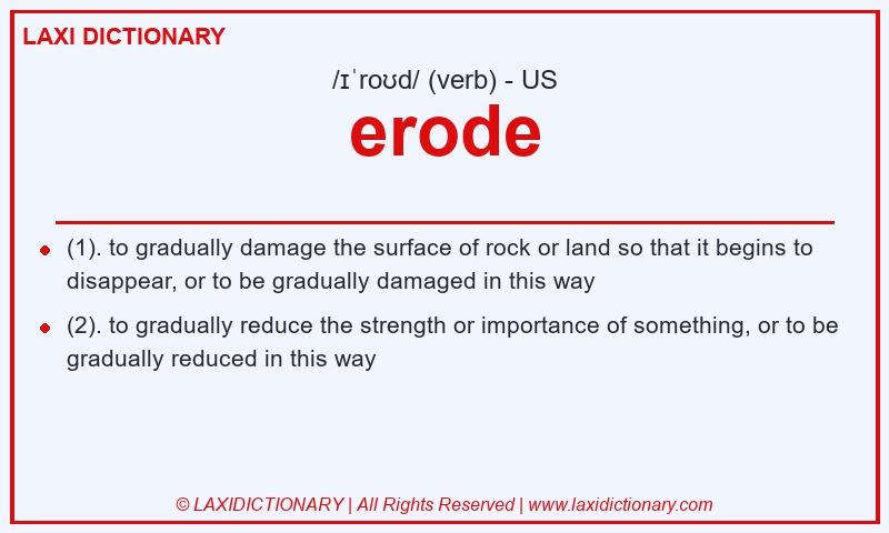 Definition erode in American English