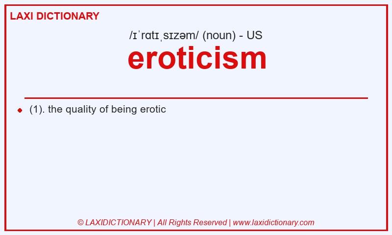 Definition eroticism in American English