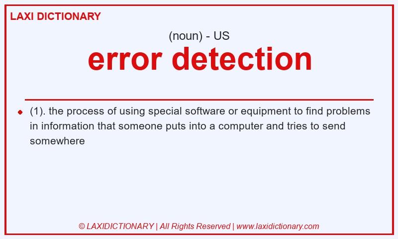 Definition error detection in American English