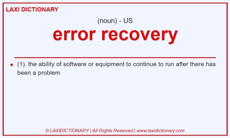 Definition error recovery in American English