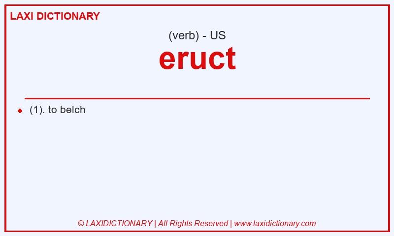 Definition eruct in American English