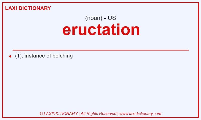 Definition eructation in American English