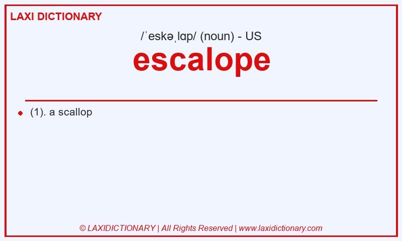 Definition escalope in American English