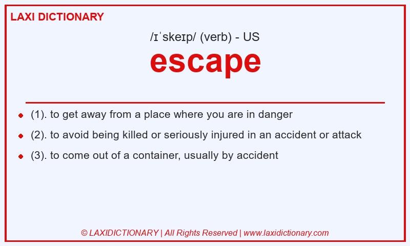 Definition escape in American English