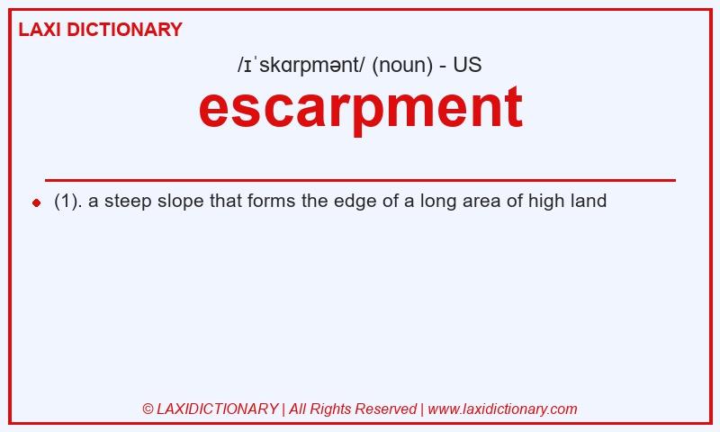 Definition escarpment in American English