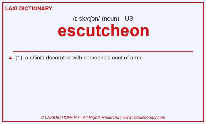 Definition escutcheon in American English