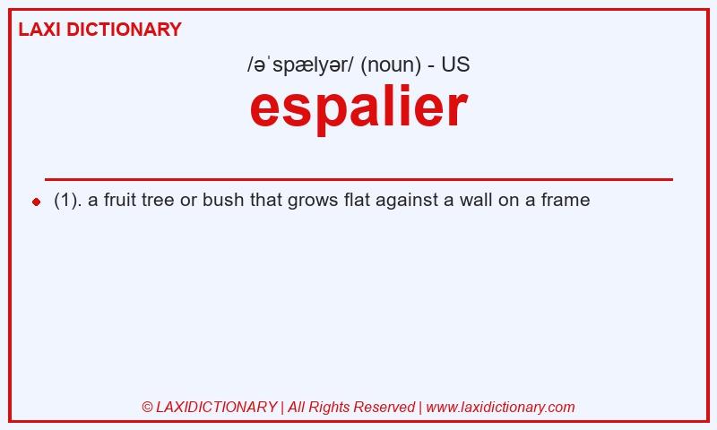 Definition espalier in American English