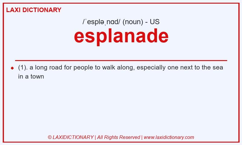 Definition esplanade in American English