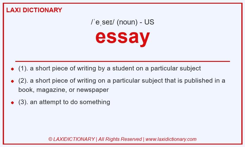 Definition essay in American English