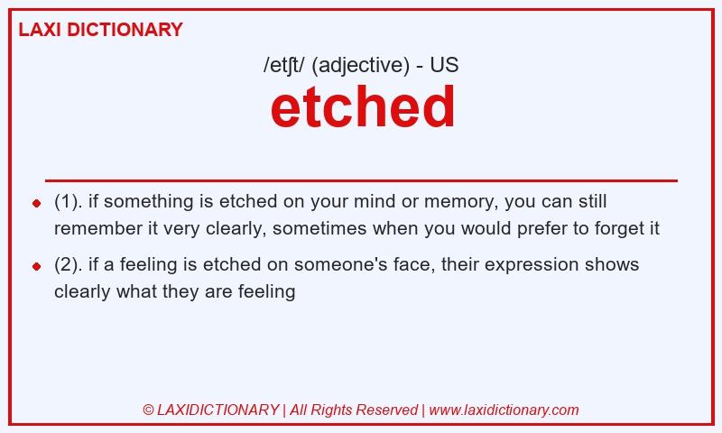 Definition etched in American English