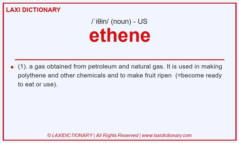 Definition ethene in American English