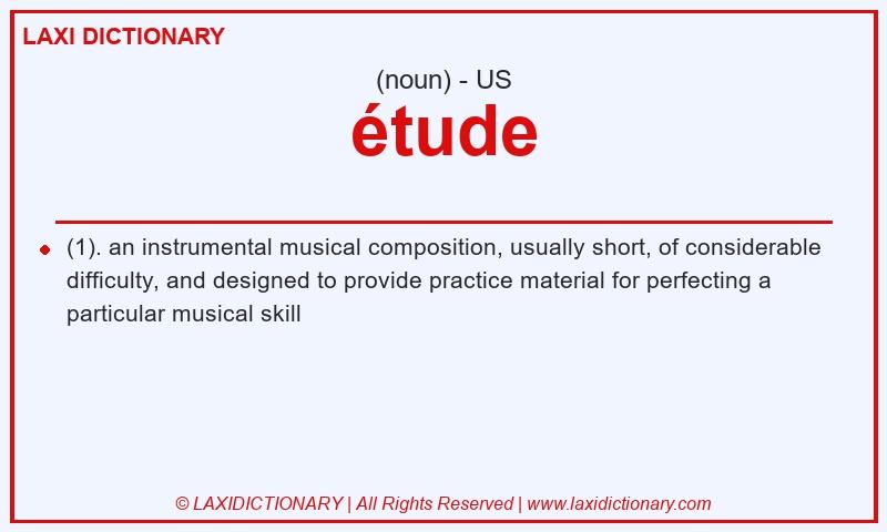Definition étude in American English
