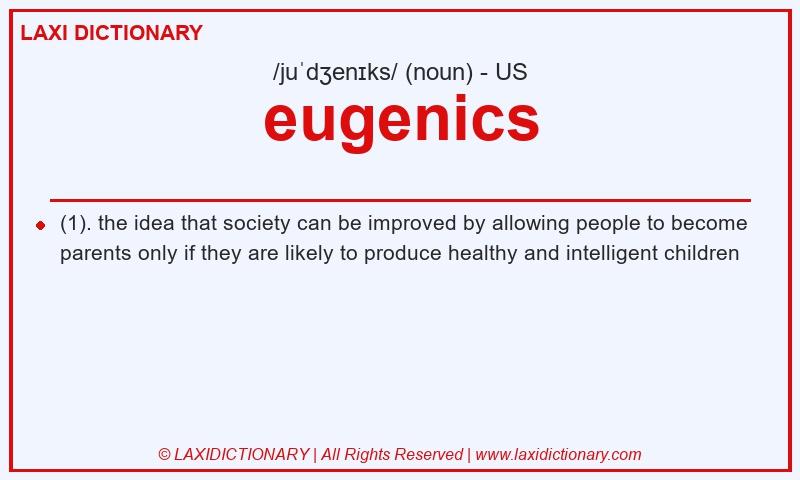 Definition eugenics in American English