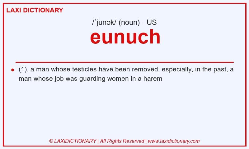 Definition eunuch in American English