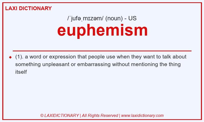 Definition euphemism in American English