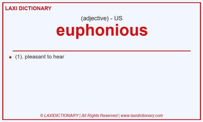 Definition euphonious in American English