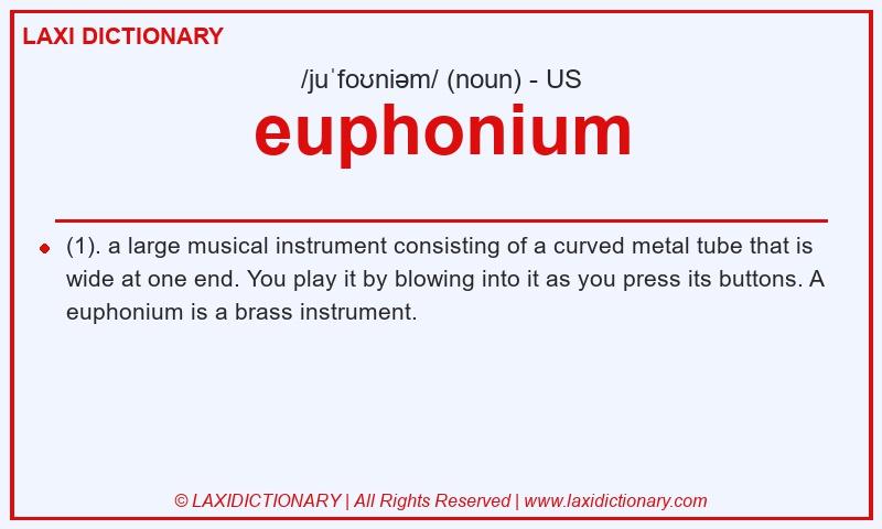 Definition euphonium in American English