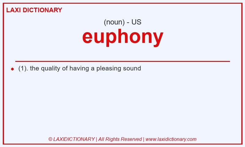 Definition euphony in American English