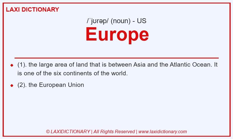Definition Europe in American English