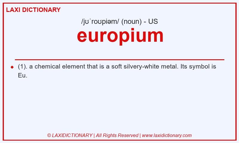 Definition europium in American English