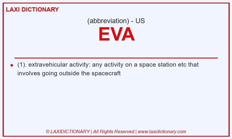 Definition EVA in American English