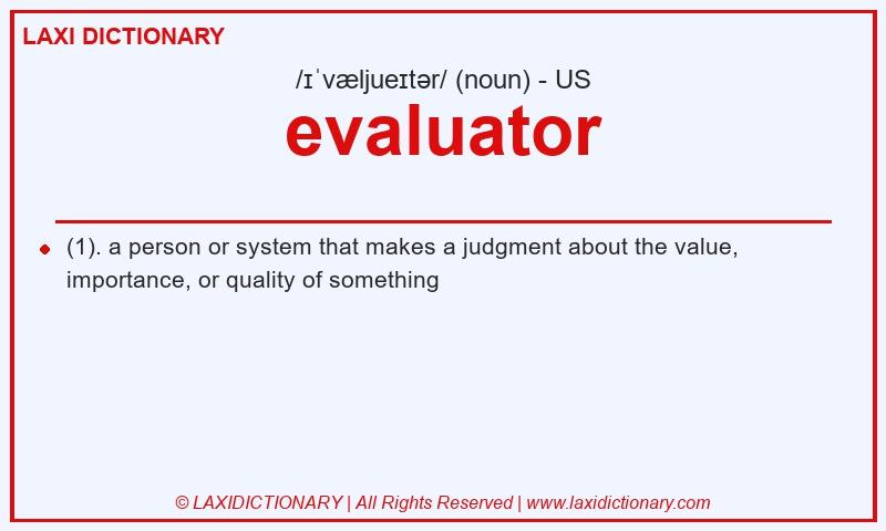 Definition evaluator in American English