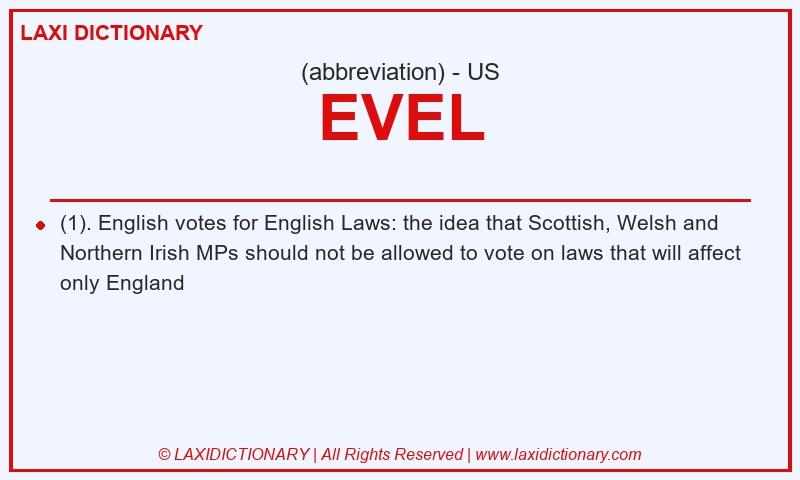 Definition EVEL in American English