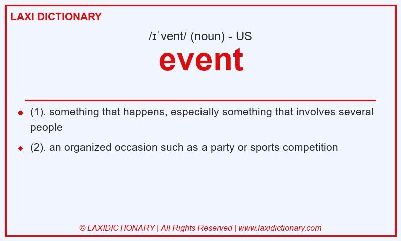 Definition event in American English