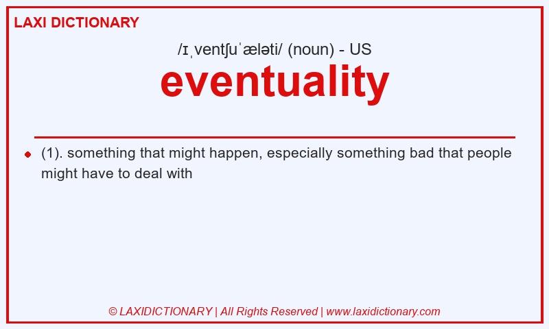 Definition eventuality in American English
