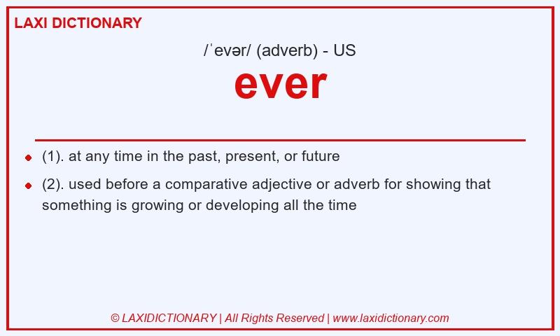Definition ever in American English