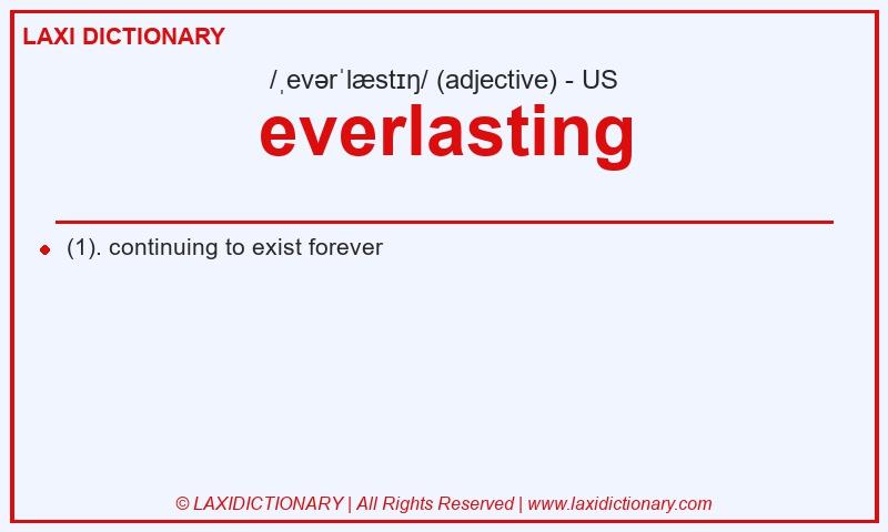Definition everlasting in American English
