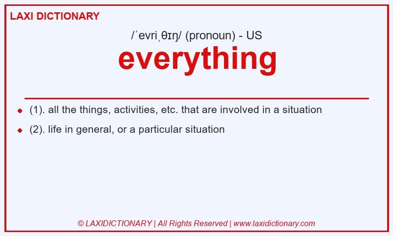 Definition everything in American English