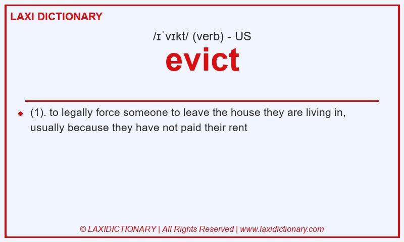 Definition evict in American English
