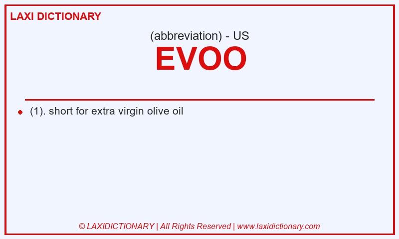 Definition EVOO in American English