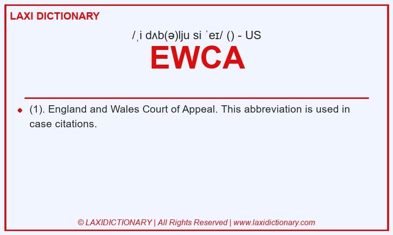 Definition EWCA in American English