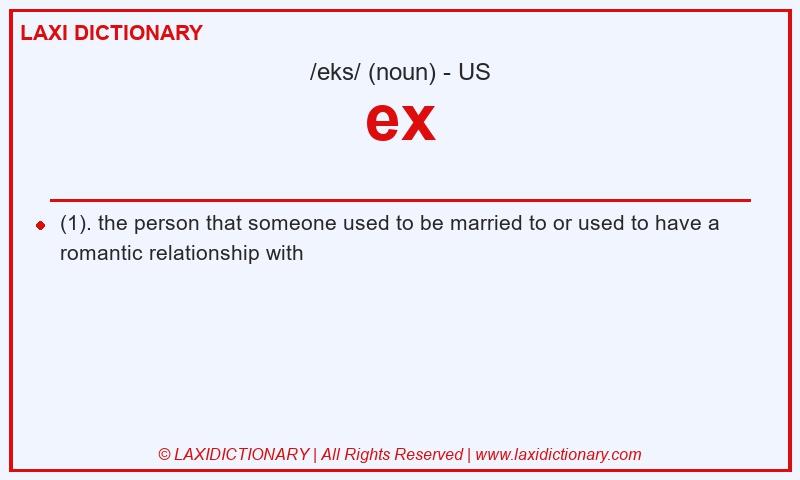 Definition ex in American English